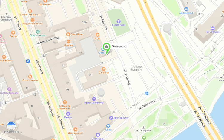 Карта — магазин Snovonovo в Омске